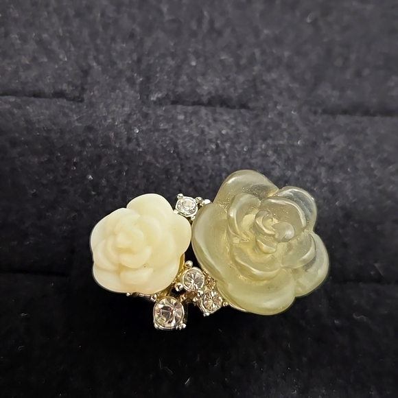 ALDO ROSE AND RHINESTONES STATEMENT RING - Picture 5 of 8